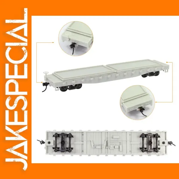 HO Scale Unassembled Flat Car 1:87 Model
