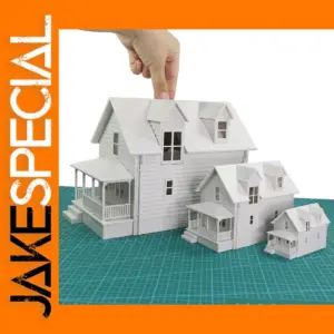 Unassembled White Village House Model in Scale