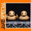 Funny Mini Cartoon Yellow Duck Wooden Ornament