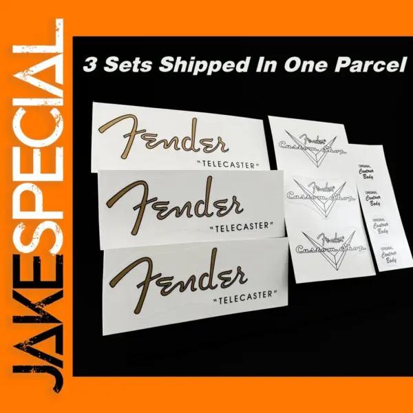 Waterslide Guitar Logo Decal Sets for Customization