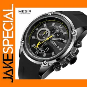 MEGIR MN2086G-BK-1 Men's Quartz Sport Watch