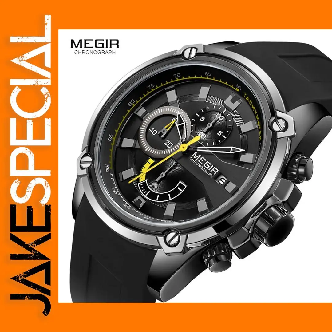 MEGIR MN2086G-BK-1 Men's Quartz Sport Watch 1 MEGIR MN2086G-BK-1 Men's Quartz Sport Watch