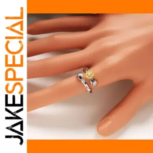 Huitan Charm Flower Opening Ring T0644