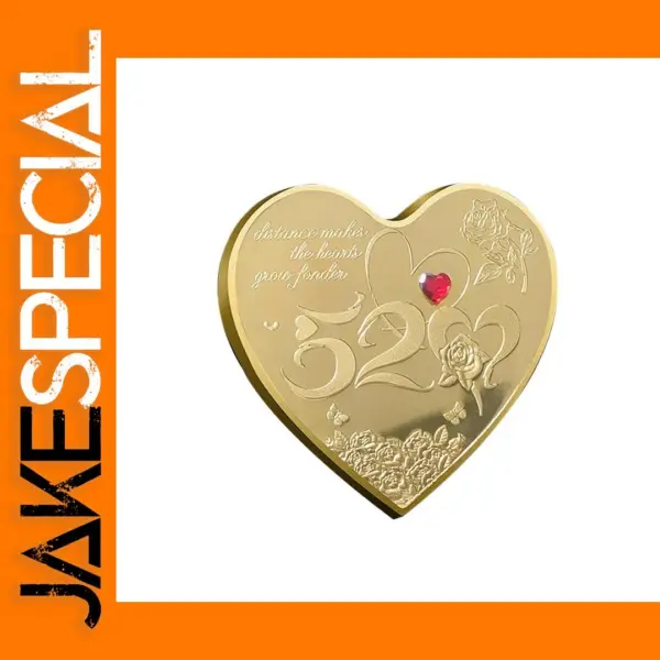 Chinese Style Heart-Shaped Collectible Coin for Valentine's