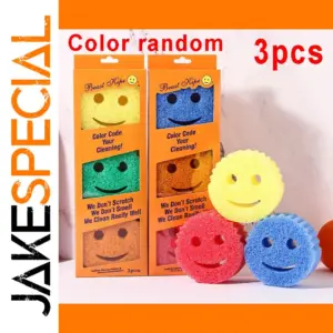 3-Pack Colorful Scratch-Free Cleaning Sponges