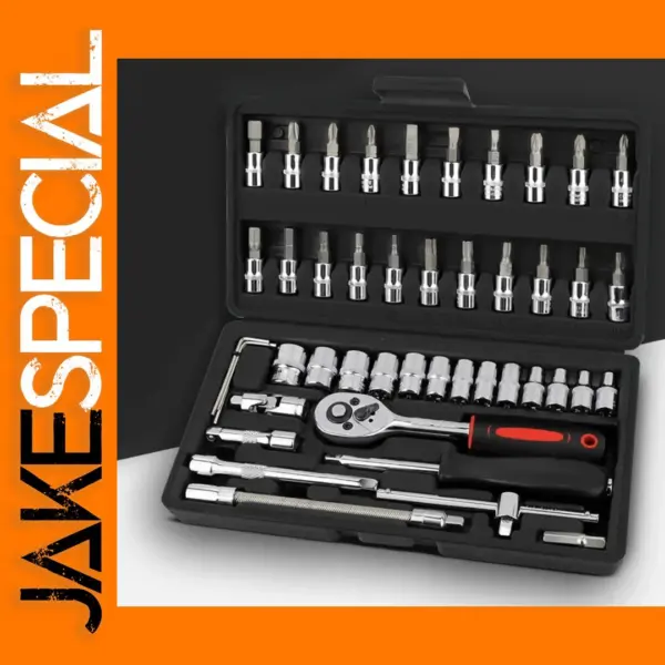46-Piece 1/4 Inch Drive Socket Set