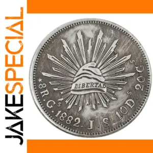 1882 Mexican Eagle Silver Coin Replica 39mm