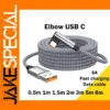 6A USB C Elbow Fast Charge Cable