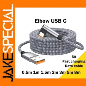 6A USB C Elbow Fast Charge Cable