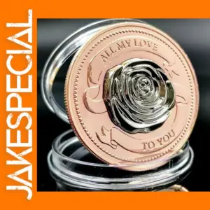 Rose Gold Love Commemorative Coin Display