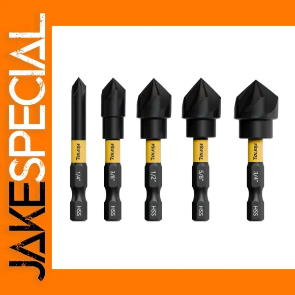 TOLESA 5-Piece Countersink Drill Bit Set