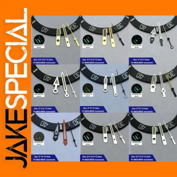 Green Luminous Watch Hands for NH35 NH36 Movement