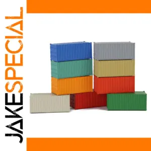 9pcs N Scale 1:160 Colorful Shipping Containers