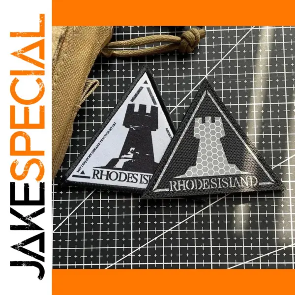 IR Reflective Rhodes Island Morale Badge for Tactical Bags