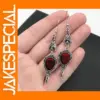 Vintage Vampire Bat Drop Earrings for Women