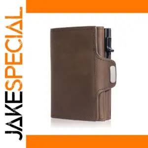 RFID-Blocking Leather Credit Card Wallet for Men and Women