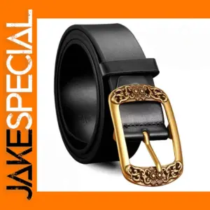 Men's Casual Solid Leather Western Belt