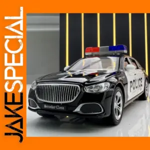 1/32 Scale Metal Police Car Model with Lights
