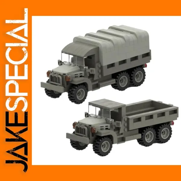 M54A WWII US Military Truck Building Blocks