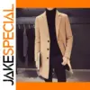Men's Long Cotton Casual Windbreaker Coat