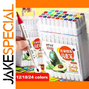 12 or 24 Colors Double-Ended Art Markers Set