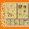 Vintage Vulpes Skeleton Art Poster A4/A3 Sizes