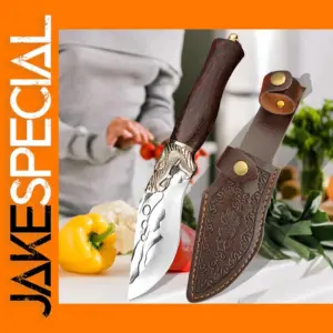 Handmade Kitchen Knives Set with Sheath