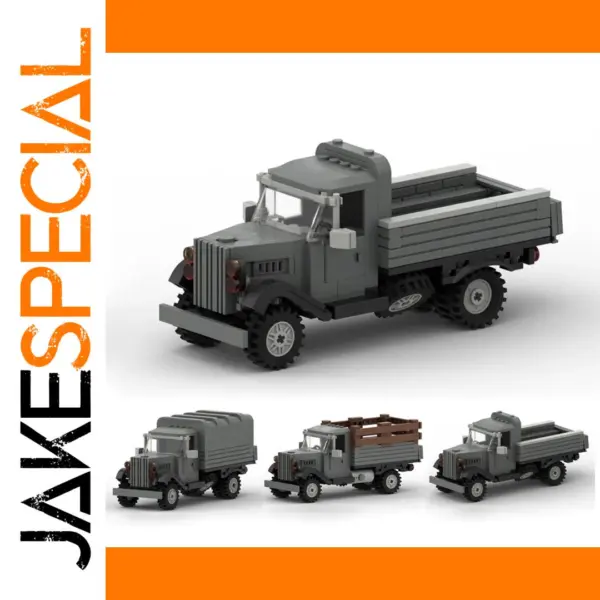 World War II German Military Truck Model Set