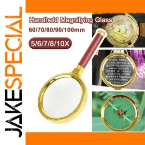 High-Definition Retro Handheld Magnifying Glass 60-100mm