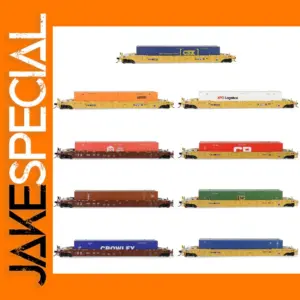 HO Scale 1:87 Well Car with Container Set