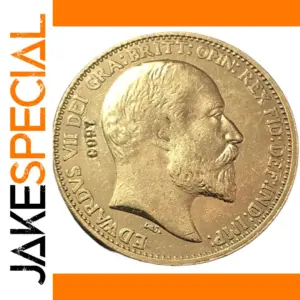 Edward VII Gold Plated Copy Coin 2 Pounds