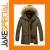 Men's Winter Jacket with Raccoon Fur Collar