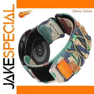 20mm 22mm Camouflage Nylon Strap for Samsung Galaxy Watch 7 6 5 4 40/44mm