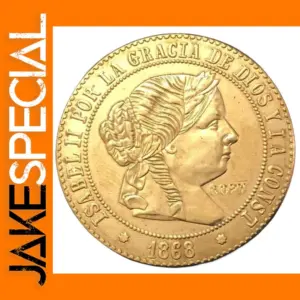 1868 Spain 5 Centimos Replica Coin