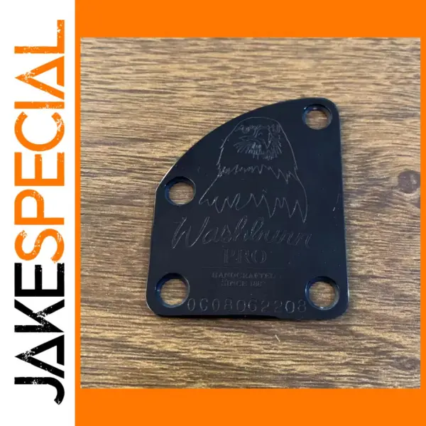 Black Neck Plate for 6-String Electric Guitar
