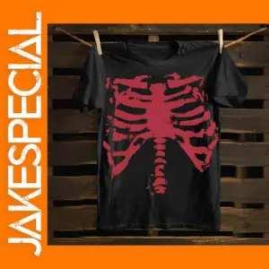 Punk Skeleton Graphic Cotton T-shirt for Men