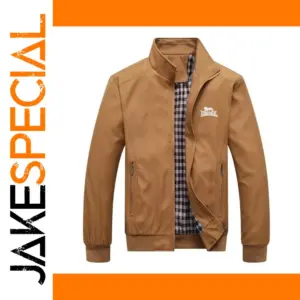 Men's Embroidered Windproof Jacket for Autumn