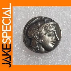 Silver Plated Greek Coin Decorative Replica