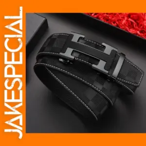 Men's Genuine Leather Automatic Buckle Belt