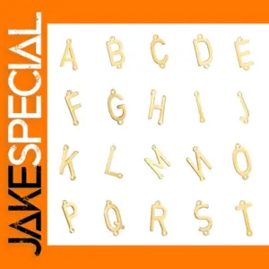 Gold Alphabet Charms for Jewelry Making Set