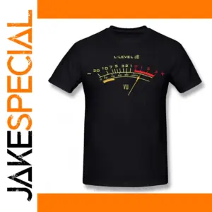 Vintage Analog Vu Meter T Shirt for Audio Engineers
