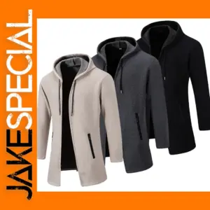 Men's Thick Hooded Coat for Autumn/Winter