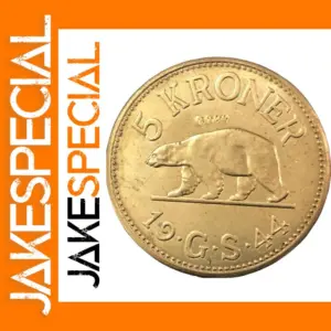1944 Greenland 5 Kroner Replica Coin 31mm