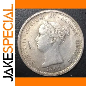 1844 Portugal 1000 Reis Antique Coin Replica