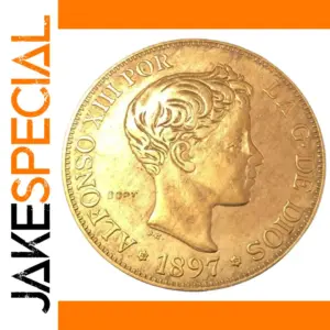 1897 Spain 100 Pesetas Replica Coin