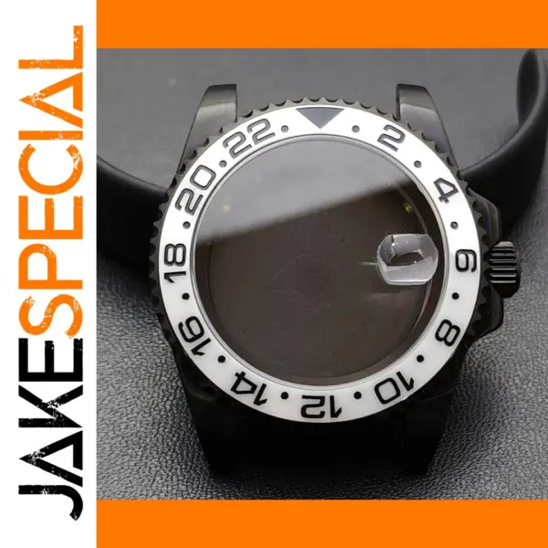 GMT 40.5MM Bidirectional Sapphire Watch Case for NH34 NH35