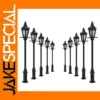 10pcs OO HO Scale Vintage Lamp Post Lights