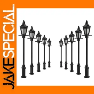 10pcs OO HO Scale Vintage Lamp Post Lights