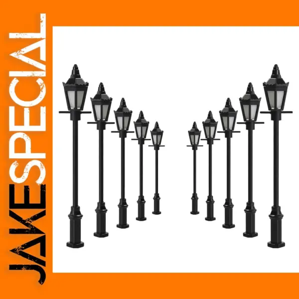10pcs OO HO Scale Vintage Lamp Post Lights