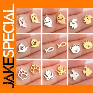 5pcs Stainless Steel Animal Charms for Jewelry